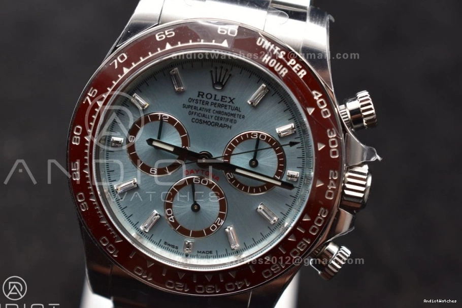 Super Sticks 904L Asian Markers Clean Ice Dial 789 on 126506 Blue Edition Bracelet Daytona 904L SS SS 1:1 Clone Best Bold 0423